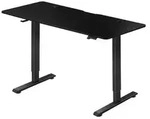 Juskys Schreibtisch, Schwarz, Holz, 140x117x60 cm, Arbeitszimmer, Schreibtische,