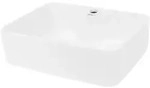 ECD-Germany Waschbecken, Wei&szlig;, Keramik, 38x14x48 cm, Badezimmer, Waschbecken &