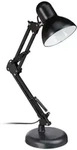 Relaxdays Schreibtischlampe, Schwarz, Metall, Kunststoff, 28x50x15 cm, Lampen &