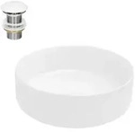 ECD-Germany Waschbecken, Wei&szlig;, Keramik, 35.5x12x35.5 cm, Badezimmer, Waschbecken &