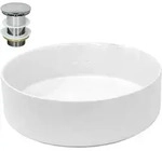 ECD-Germany Waschbecken, Wei&szlig;, Keramik, 35.5x12x35.5 cm, Badezimmer, Waschbecken &