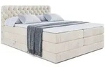 Altdecor Boxspringbett, Creme, Holzwerkstoff, H&ouml;he ca. 20 cm, 140x200 cm,