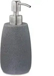 Relaxdays Seifenspender, Grau, Kunststoff, Metall, 7.5x18x9 cm, Badaccessoires,