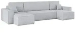 Kaiser M&ouml;bel Ecksofa, Grau, Textil, 5-Sitzer, U-Form, 312x142 cm, Wohnzimmer, Sofas