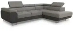 Sofnet Ecksofa, Hellgrau, Grau, Textil, 5-Sitzer, Ottomane rechts, L-Form,Rechteckig,