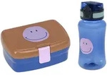 L&auml;ssig Lunchset, Braun, Blau, Kunststoff, Metall, 7.5x22x20 cm, K&uuml;chenzubeh&ouml;r,