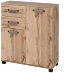 Mid.you Unterschrank Schildmeyer Milan, Eiche, Metall, 3 F&auml;cher, 2 Schublade(n)