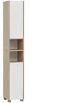 Mid.you Hochschrank Juba H 300, Eiche, Kunststoff, 4 F&auml;cher, 30.3x186.5x33.1 cm,