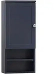 Stylife H&auml;ngeschrank Jesper, Nickel, Dunkelblau, Metall, 1 F&auml;cher, 30.3x70x16 cm,