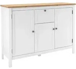 Mid.you Sideboard, Wei&szlig;, Eiche, Holzwerkstoff, 5 F&auml;cher, 1 Schublade(n)...