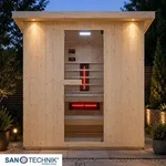 Sanotechnik Infrarotkabine Lahti, Fichte, Holz, Fichte, 181.5x202.2x198 cm, Freizeit,