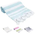Zollner Strandtuch,, Hellblau, Textil, 90x170 cm, Oeko-Tex&reg; Standard 100, Freizeit,