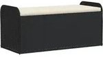 vidaXL Sitzbank, Creme, Kunststoff, 2-Sitzer, Rechteckig, 115x52x51 cm, Gartenm&ouml;bel,
