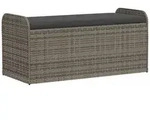 vidaXL Sitzbank, Grau, Kunststoff, 2-Sitzer, Rechteckig, 115x52x51 cm,...