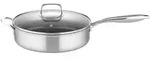 GSW Schmorpfanne Inoxxa Black, Edelstahl, Metall, 4 L, ISO 9001, mit Dampfablass,