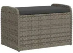 vidaXL Sitzbank, Creme, Kunststoff, 2-Sitzer, Rechteckig, 80x52x51 cm, Gartenm&ouml;bel,