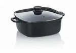 Kela Servierpfanne Atura, Schwarz, Metall, 6 L, 28x11x28 cm, Kochen, Pfannen,
