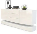 Vladon Sideboard, Creme, Holzwerkstoff, 178x82x39 cm, Wohnzimmer, Kommoden &