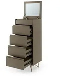 Livetastic Kommode, Grau, Metall, 4 Schublade(n) Schubladen, 45x110x40 cm, stehend,