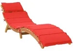 vidaXL Sonnenliege, Braun, Holz, Rechteckig, 55x65x184 cm, Gartenm&ouml;bel, Gartenliegen