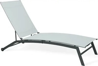 XXXLutz SONNENLIEGE Anthrazit, Wei&szlig; 195x90x63 cm