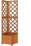 vidaXL Eck-Spalier, Braun, Holz, Quadratisch, 40x150x40 cm, Gartenzubeh&ouml;r, Hochbeete