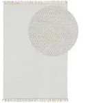 Kunstloft Teppich, Wei&szlig;, Textil, Beton Optik, Rechteckig, 80x1 cm, Gots, f&uuml;r