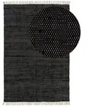 Kunstloft Teppich, Schwarz, Textil, Beton Optik, Rechteckig, 60x1 cm, Gots, f&uuml;r