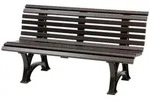 Proregal Gartenbank, Braun, Kunststoff, 150x80x64 cm, Gartenm&ouml;bel, Gartenb&auml;nke