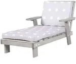 Roba Outdoorliege, Hellgrau, Holz, Stern/Sternzeichen, 1-Sitzer, Rechteckig, 55x54x85