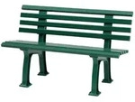 Proregal Gartenbank, Gr&uuml;n, Kunststoff, 120x74x54 cm, Gartenm&ouml;bel, Gartenb&auml;nke