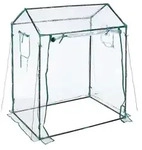 Relaxdays Foliengew&auml;chshaus, Transparent, Kunststoff, Metall, 132x152x92 cm,