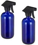 Relaxdays Spr&uuml;hflasche, Dunkelblau, Glas, Kunststoff, 7x22x10 cm, Gartenzubeh&ouml;r,