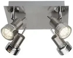 Brilliant Spotplatte, Silber, Metall, 22x10.5x22 cm, Lampen & Leuchten,