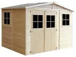 Timbela M334, Beige, Holz, 324x226x199 cm, Aufbewahrung & Schutzh&uuml;llen,