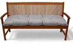 Beautissu Bankpolster, Hellgrau, Textil, 50x10x100 cm, Outdoor-Kissen,...