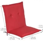 Beautissu Niederlehnerauflage, Rot, Textil, F&uuml;llung: Polyurethan (Pur),...