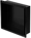 LuxeBath Duschnische, Schwarz, Metall, Rechteckig, 30x30x10 cm, Badezimmer, Baden &