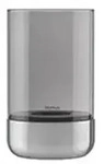 Blomus Windlicht Calma, Silber, Metall, Glas, 20 cm, Glaseinsatz, Dekoration,