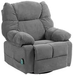 Homcom Relaxsessel, Dunkelgrau, Textil, 1-Sitzer, F&uuml;llung:
