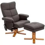 Homcom Relaxsessel, Braun, Holz, Teilmassiv, 1-Sitzer, F&uuml;llung: Schaumstoff,