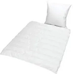 Jekatex Betten-Set, Wei&szlig;, Textil, F&uuml;llung: Polyester, Faserb&auml;llchen, 155x220 cm,