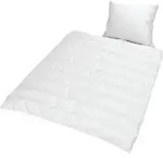Jekatex Betten-Set, Wei&szlig;, Textil, F&uuml;llung: Polyester, Faserb&auml;llchen, 135x200...