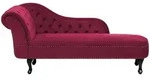 Beliani Chaiselongue, Schwarz, Rot, Textil, 170x79x61 cm, Wohnzimmer, Sessel,