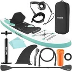 tectake Stand-Up-Paddle-Board, Wei&szlig;, Kunststoff, 77x0.23x288 cm, CE, Freizeit, Pools