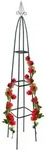 Relaxdays Rankturm, Gr&uuml;n, Metall, 35x192x35 cm, Gartenzubeh&ouml;r, Gartendeko