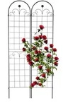 Relaxdays Rankgitter, Schwarz, Metall, 50x220x1.5 cm, Gartenzubeh&ouml;r, Gartendeko