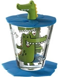 Leonardo Trinkglas Bambini, Blau, Gr&uuml;n, Transparent, Kunststoff, Glas,...