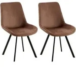 CLP Stuhl, Braun, Metall, 53x89x59 cm, Esszimmer, St&uuml;hle, Esszimmerst&uuml;hle,