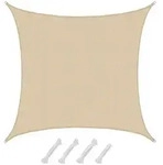 Amanka Uv-Sonnensegel, Beige, Kunststoff, Quadratisch, 700x700 cm, Sonnenschutz &